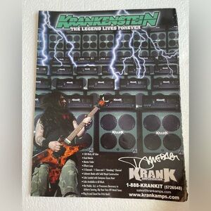 Krank Amplifiers Pinup with Pantera’s Dimebag